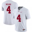 #4 Jalen Milroe NIL Replica Alabama Crimson Tide Men's White Jersey 788860-244