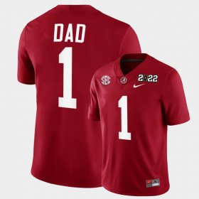 #1 College Football Bama 2022 Fathers Day Gift Greatest Dad Men's Crimson Jerseys 413003-787
