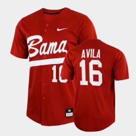 #16 Alex Avila College Baseball Alabama Crimson Tide Full-Button Mens Crimson Jerseys 405205-503 #16 Alex Avila College Baseball Alabama Crimson Tide Full-Button Mens Crimson Jerseys 405205-503