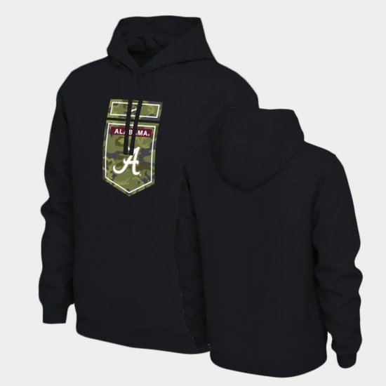 Veterans Bama Men\'s Black Camo Hoodies 553381-995