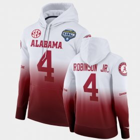 #4 Brian Robinson Jr. College Football Bama 2021 Cotton Bowl Color Crash Men's White Crimson Hoodies 344001-518