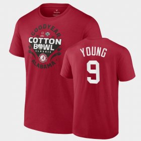 #9 Bryce Young College Football Bama 2021 Cotton Bowl CFP Men's Crimson T-Shirts 238130-363
