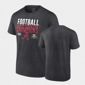 College Football Bama 2021 SEC Football Conference Champions Locker Room Mens Charcoal T-Shirts 193609-964