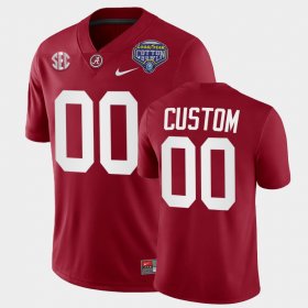 #00 Custom 2021 Cotton Bowl Bama College Football Playoff Mens Crimson Jerseys 714365-628