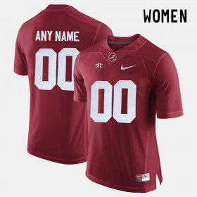 #00 Custom College Limited Football University of Alabama Women's Crimson Jerseys 546822-309