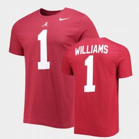 #1 Jameson Williams University of Alabama 2022 NFL Draft Name Number Mens Crimson T-Shirts 780464-215