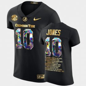 #10 Mac Jones College Football University of Alabama College Career Awards Glory Diamond Edition Mens Black Jerseys 807268-182