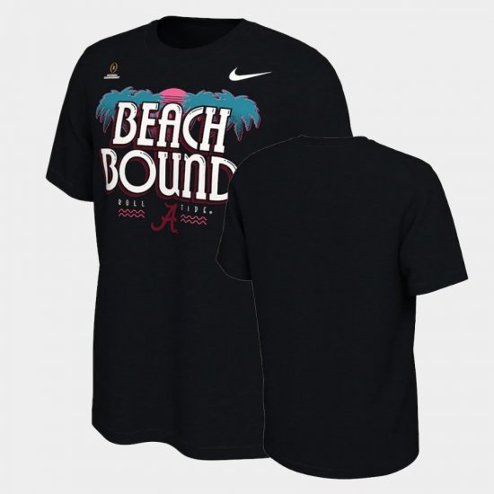 2021 National Championship Bama College Football Playoff Men Black T-Shirts 141950-373