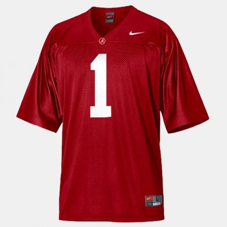 #1 Nick Saban College Football Alabama Youth Red Jerseys 689791-285