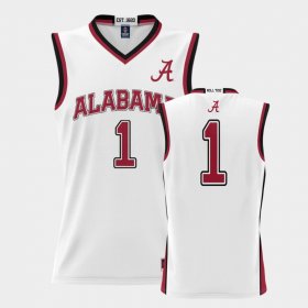 #1 College Basketball Alabama Crimson Tide ProSphere Basketball Men White Jerseys 825824-267