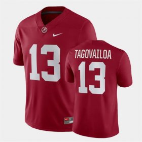 #13 Tua Tagovailoa Game Bama Mens Crimson Jersey 667064-627
