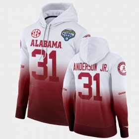 #31 Will Anderson Jr. College Football Bama 2021 Cotton Bowl Color Crash Men's White Crimson Hoodie 517296-530