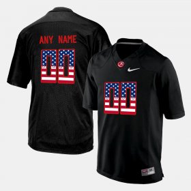 #00 Custom US Flag Fashion Bama Men's Black Jerseys 244442-369