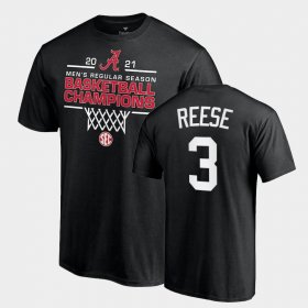 #3 Alex Reese 2021 SEC Men's Basketball Regular Season Champions University of Alabama 2021 SEC Basketball Regular Season Champions Tee Men's Black T-Shirts 302335-201