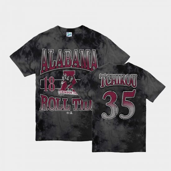 #35 Alex Tchikou Vintage Tubular Alabama Retro Tie-Dye Men\'s Black T-Shirt 860007-161