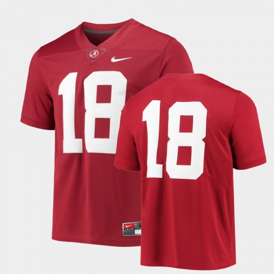 #18 Custom College Football Bama Limited Mens Crimson Jersey 161060-569
