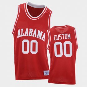 #00 Custom Throwback Alabama Crimson Tide 2021 College Basketball Mens Red Jersey 439241-553
