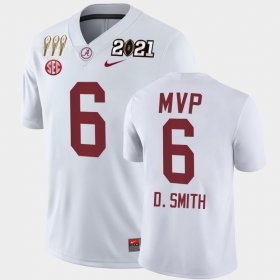 #6 DeVonta Smith 3X CFP National Championship Bama MVP Men White Jerseys 138198-249