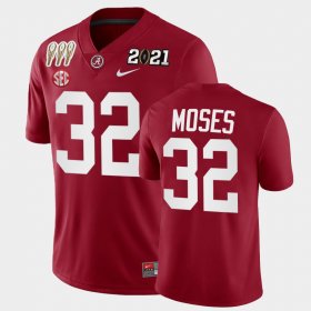 #32 Dylan Moses 3X CFP National Championship Bama Winner Men's Crimson Jerseys 849329-616