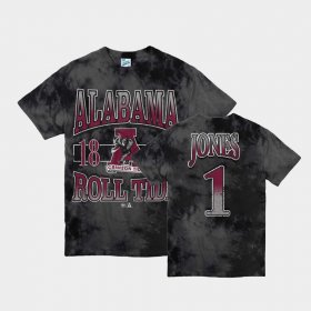 #1 Herbert Jones Vintage Tubular University of Alabama Retro Tie-Dye Men Black T-Shirts 557624-391