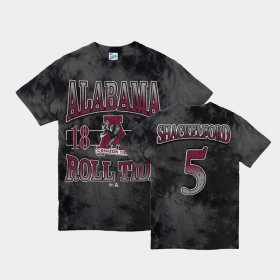 #5 Jaden Shackelford Vintage Tubular Alabama Retro Tie-Dye Men Black T-Shirts 571442-581
