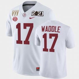 #17 Jaylen Waddle 3X CFP National Championship University of Alabama Winner Men's White Jersey 565036-790