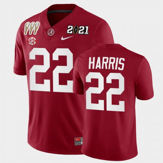 #22 Najee Harris 3X CFP National Championship Alabama Winner Men\'s Crimson Jersey 444482-552