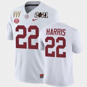 #22 Najee Harris 3X CFP National Championship Bama Winner Mens White Jersey 778721-906