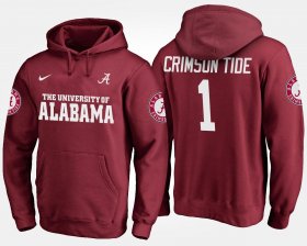 #1 Name and Number Alabama No.1 Mens Crimson Hoodies 745030-166