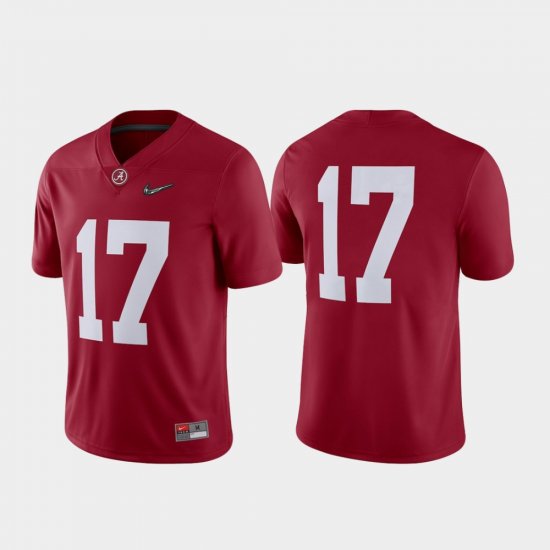 #17 2018 College Football Playoff University of Alabama Game Men\'s Crimson Jersey 889877-584