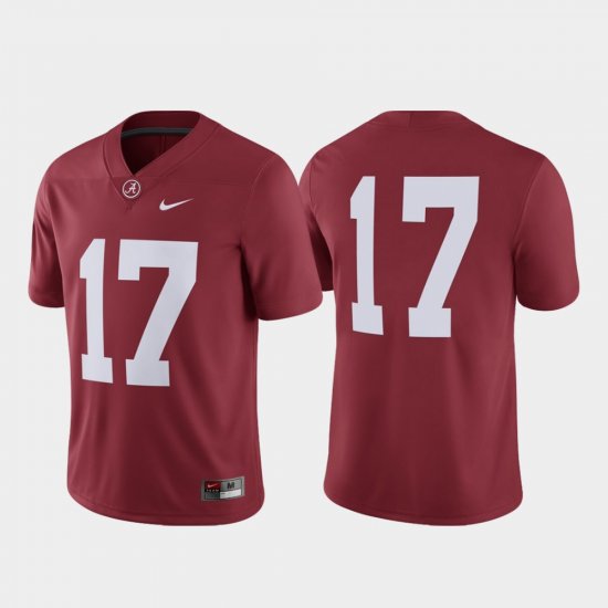 #17 Game Alabama College Football Mens Crimson Jerseys 628320-424