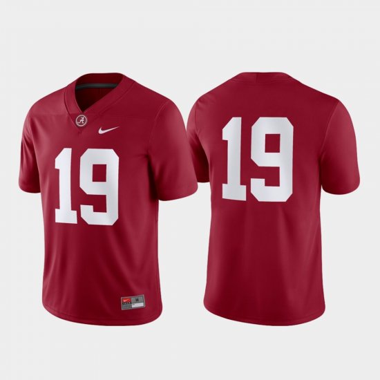 #19 Game Alabama Crimson Tide Men\'s Crimson Jerseys 911979-696