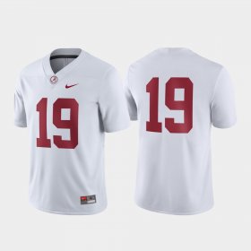 #19 Game Alabama Crimson Tide Men's White Jerseys 494494-183