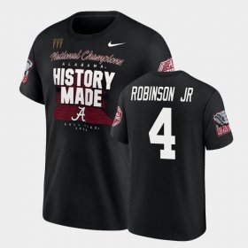 #4 Brian Robinson Jr. 2020 National Champions Bama College Football Playoff Men's Black T-Shirts 740827-366