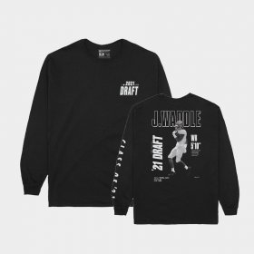 Jaylen Waddle 2021 NFL Draft Alabama Player Graphic Long Sleeve Men's Black T-Shirt 792388-685