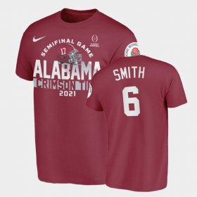 #6 DeVonta Smith 2021 Rose Bowl Alabama Mens Crimson T-Shirt 620627-749