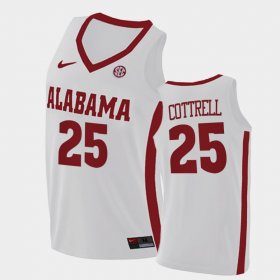 #25 Adam Cottrell College Basketball Bama 2021 Swingman Men's White Jerseys 852969-431