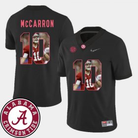 #10 AJ McCarron Pictorial Fashion Bama Football Men Black Jerseys 182864-424