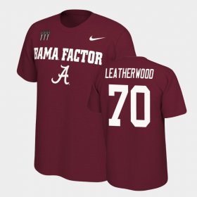 #70 Alex Leatherwood College Football Bama Mantra Men's Crimson T-Shirts 387479-404 #70 Alex Leatherwood College Football Bama Mantra Men's Crimson T-Shirts 387479-404