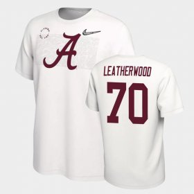 #70 Alex Leatherwood College Football Bama Playoff Men's White T-Shirts 755262-843 #70 Alex Leatherwood College Football Bama Playoff Men's White T-Shirts 755262-843
