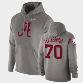 #70 Alex Leatherwood Vault Logo Club University of Alabama Fleece Pullover Men's Heathered Gray Hoodie 531251-867