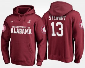 #13 ArDarius Stewart Name and Number Alabama Crimson Tide Men's Crimson Hoodie 892146-537