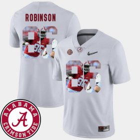#86 A'Shawn Robinson Pictorial Fashion Alabama Football Mens White Jerseys 632075-746