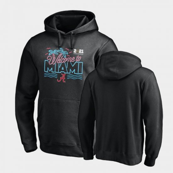 2021 National Championship Alabama College Football Pullover Mens Black Hoodie 930183-391
