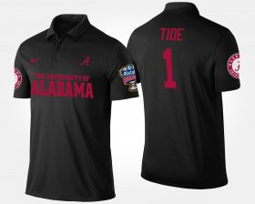 #1 Bowl Game Alabama Crimson Tide No.1 Sugar Bowl Name and Number Mens Black Polo 754827-203
