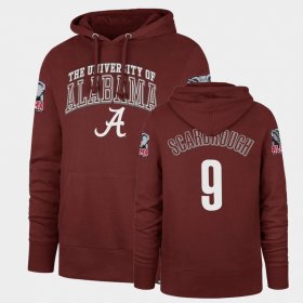 #9 Bo Scarbrough Double Decker Alabama Crimson Tide Headline Men's Cardinal Hoodies 527590-634
