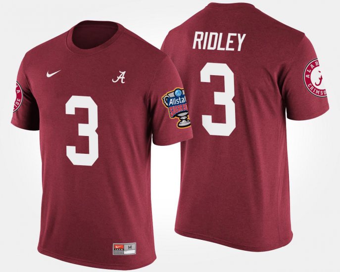#3 Calvin Ridley Bowl Game Bama Sugar Bowl Mens Crimson T-Shirt 867159-271