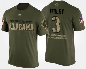 #3 Calvin Ridley Military Alabama Crimson Tide Short Sleeve With Message Mens Camo T-Shirts 471604-886