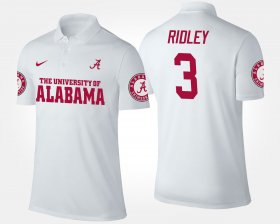 #3 Calvin Ridley Name and Number Alabama Mens White Polo 189820-244