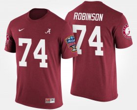 #74 Cam Robinson Bowl Game Bama Sugar Bowl Men Crimson T-Shirts 688348-776